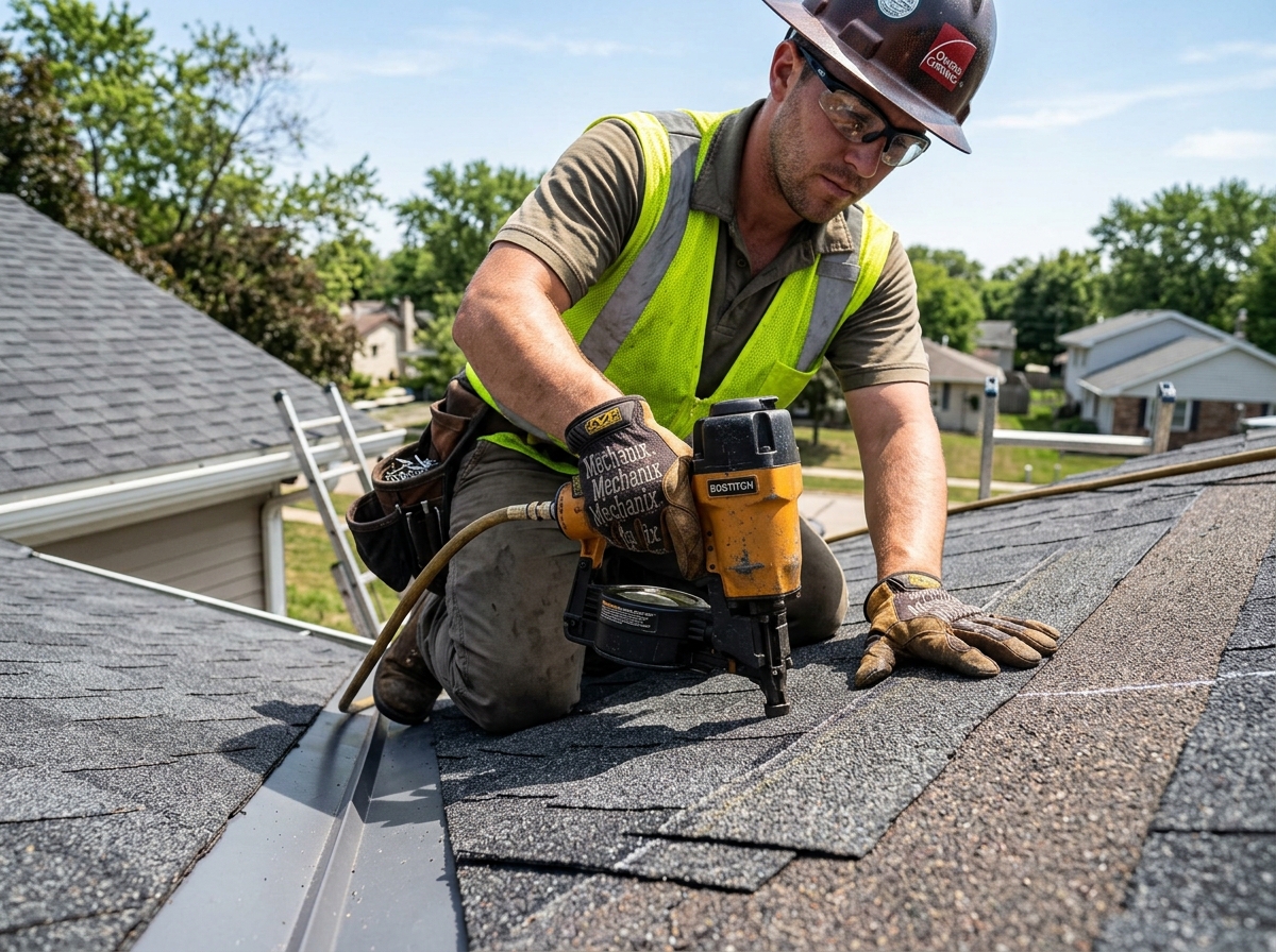Roof replacement project in Benton
